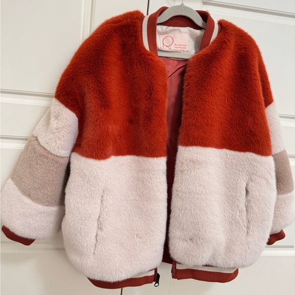 Colorblock Faux Fur Jacket - Picture 3 of 4